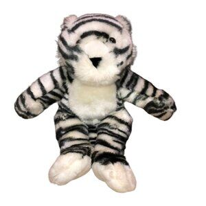 TIGER STUFFED ANIMAL PLUSH 16" BLACK WHITE USA MY PAWFECT BEAR STUFFED W/ LOVE